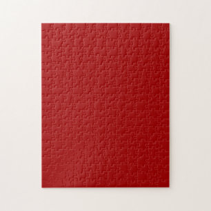 Dark Candy Apple Red Solid Colour Jigsaw Puzzle