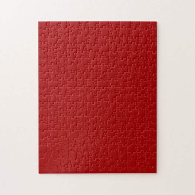 Dark Candy Apple Red Solid Colour Jigsaw Puzzle (Vertical)