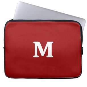 Dark Candy Apple Red Solid Colour Laptop Sleeve