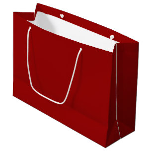 Dark Candy Apple Red Solid Colour  Large Gift Bag