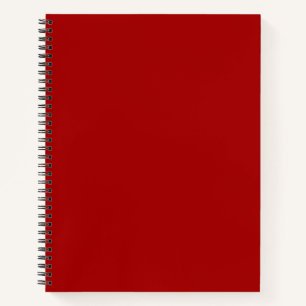 Dark Candy Apple Red Solid Colour Notebook
