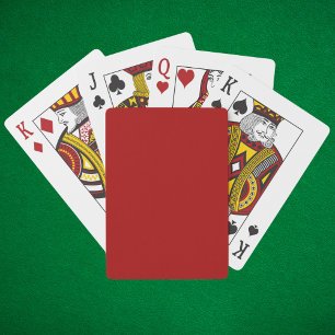 Dark Candy Apple Red Solid Colour Playing Cards