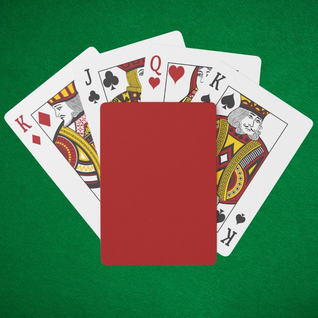 Dark Candy Apple Red Solid Colour Playing Cards (Creator Uploaded)