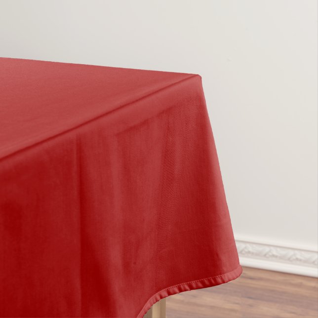Dark Candy Apple Red Solid Colour Tablecloth (In Situ)