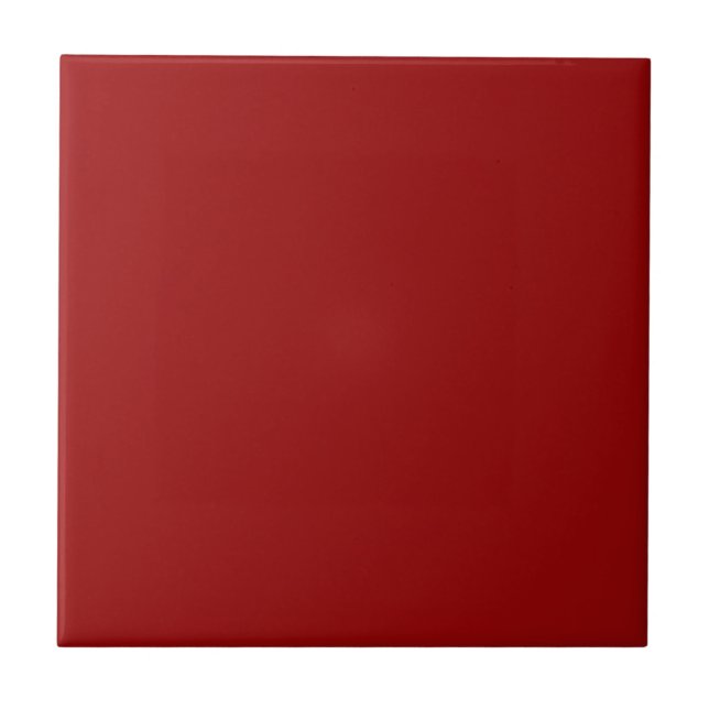Dark Candy Apple Red Solid Colour  Tile (Front)
