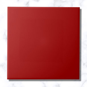 Dark Candy Apple Red Solid Colour Tile