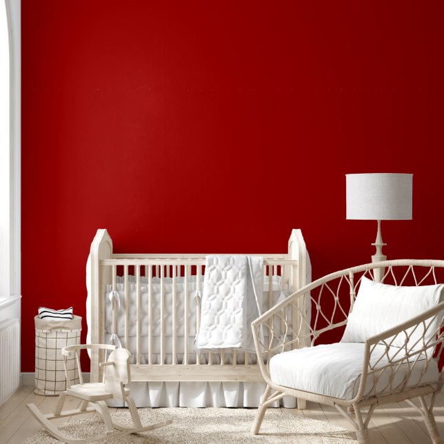 Dark Candy Apple Red Solid Colour Wallpaper (Kids)