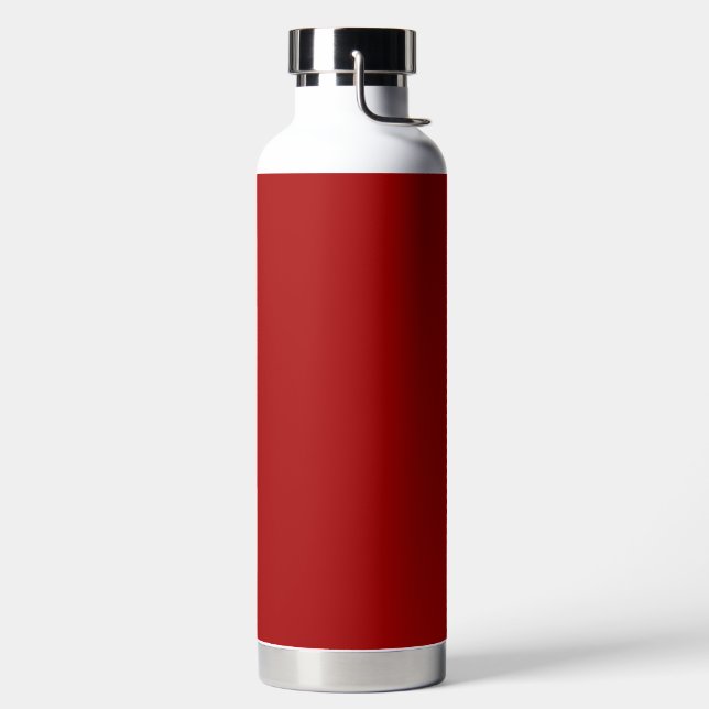 Dark Candy Apple Red Solid Colour Water Bottle (Left)