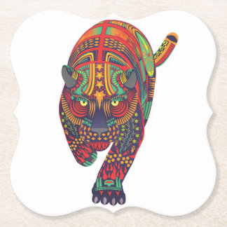 Dark Cat Alebrije Paper Coaster