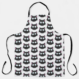 Dark Cat Black Cat Grey Cat Wearing Glasses Apron