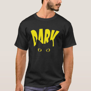 Dark Cat Eyes Graphic T-Shirt Funny Black Cat