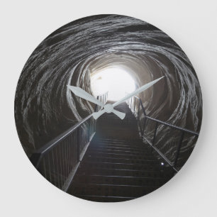 Dark Cave Tunnel Large Clock