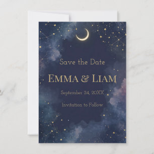 Dark Celestial Save the Date   Crescent Moon