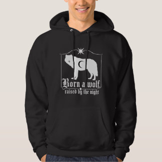 Dark Celestial Wolf Silhouette Gothic Art Hoodie