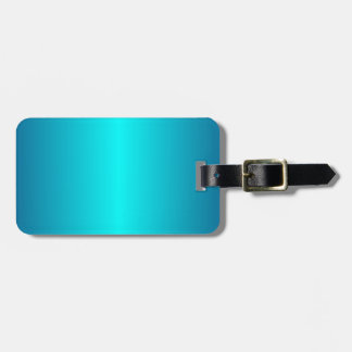 Dark Cerulean and Aqua Gradient Luggage Tag