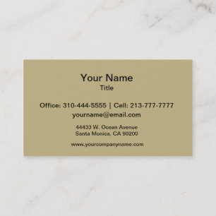 Dark Champagne Solid Colour Business Card