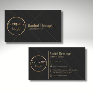 Dark Charcoal Corporate Business Card