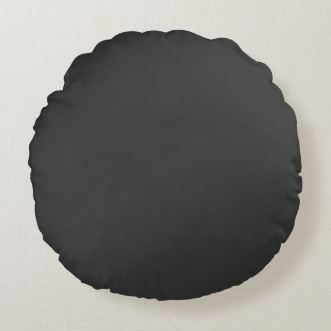 Dark Charcoal grey Solid plain colour pillow (Front)