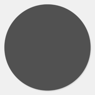 Dark Charcoal Solid Colour Classic Round Sticker