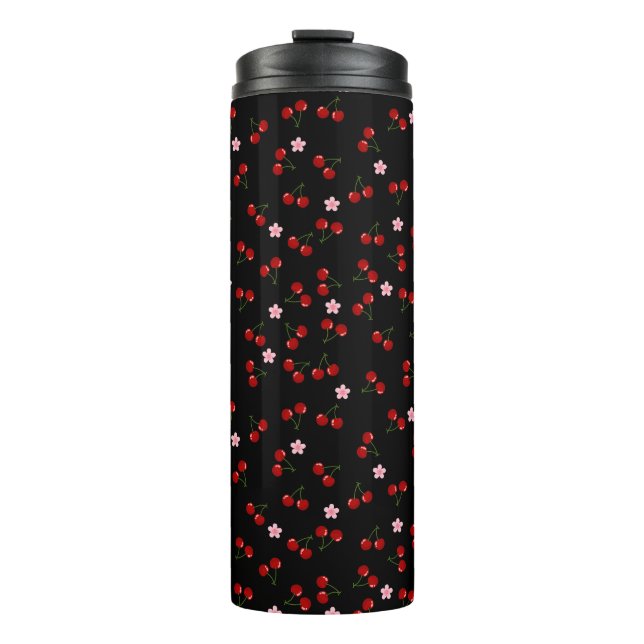Dark Cherries Thermal Tumbler (Front)