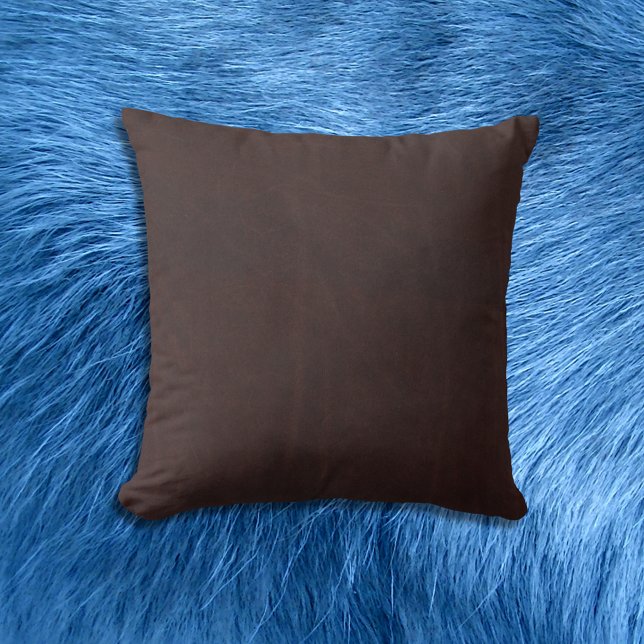 Dark Chestnut Brown Faux Leather Cushion (Creator Uploaded)