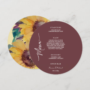 Dark Chocolate Brown Elegant  Menu