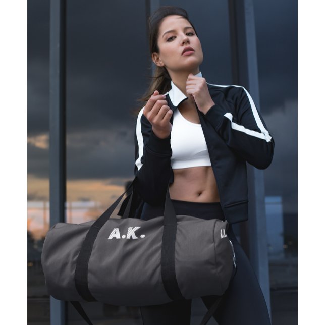 Dark Chocolate Brown White Monogram Duffle Bag (Creator Uploaded)