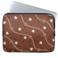 Dark Chocolate Heart Speckled Pattern