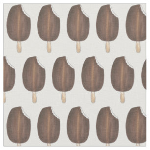Dark Chocolate Ice Cream Popsicle Junk Food Fabric