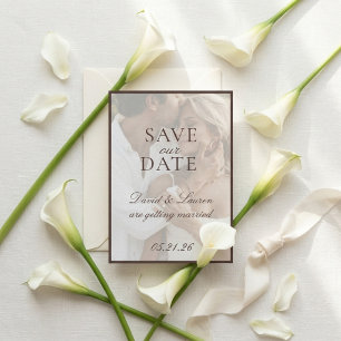Dark Chocolate Old Money Wedding Save The Date