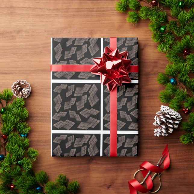 Dark Chocolate pattern Wrapping Paper (Holiday Gift)