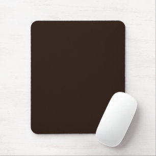 Dark Chocolate, Solid Brown, Dark Brown Mouse Pad