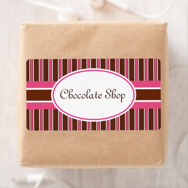Dark Chocolate Stripe Labels (Insitu)