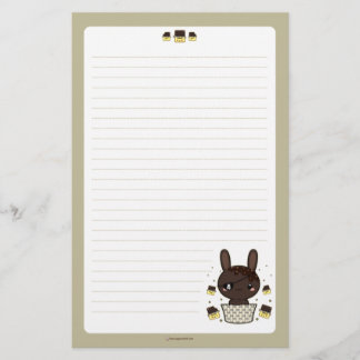 Dark Chocolate Truffle Bunny Stationery