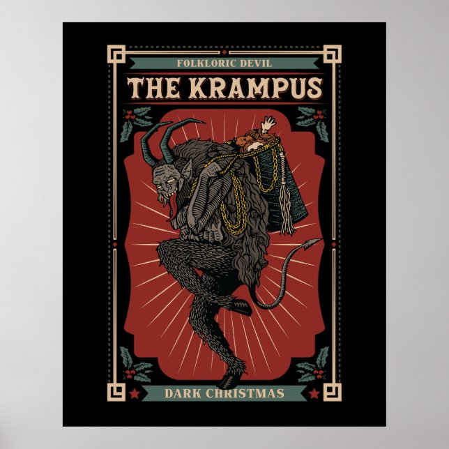 Dark Christmas Folkloric Devil Krampus Bag of Toys Poster (Front)