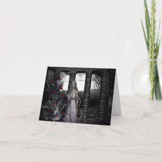 Dark Christmas Thank You Card