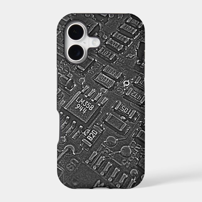 Dark Circuitry iPhone Case (Back)