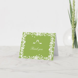Dark Citron Heels Thank You Card