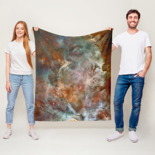 Dark Clouds of Carina Nebula Hubble Space Fleece Blanket