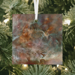 Dark Clouds of Carina Nebula Hubble Space Glass Tree Decoration