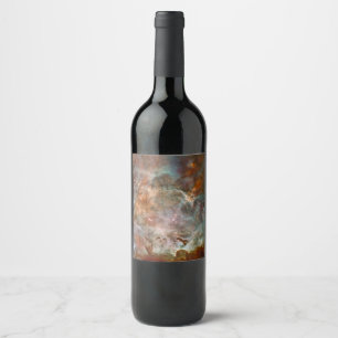 Dark Clouds of Carina Nebula Hubble Space Wine Label
