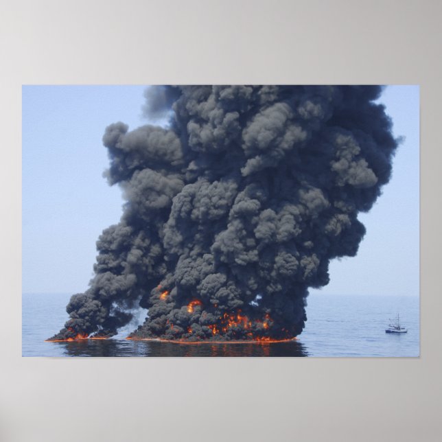 Dark clouds of smoke and fire emerge 2 poster (Front)