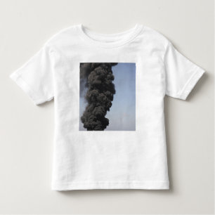 Dark clouds of smoke and fire emerge toddler T-Shirt