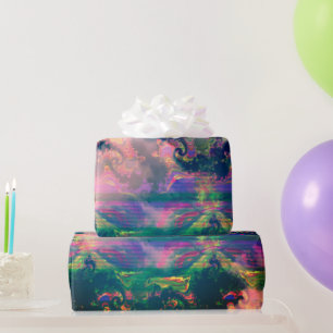 Dark Cloudy Rainbow Wrapping Paper