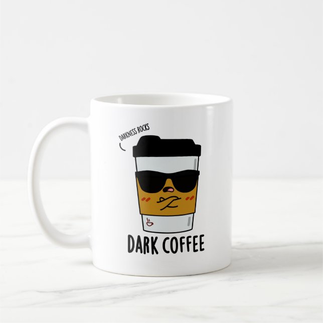 Dark Coffee Funny Espresso Pun Mug (Left)