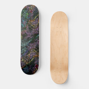 Dark colored texture, corroded or destroyed sponge skateboard