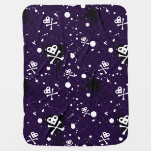 Dark Colour Emo Pattern With Paint Baby Blanket
