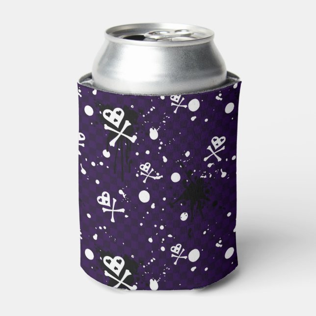 Dark Colour Emo Pattern With Paint Can Cooler (Can Front)