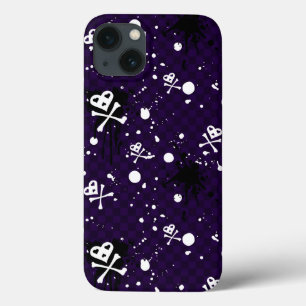 Dark Colour Emo Pattern With Paint iPhone 13 Case