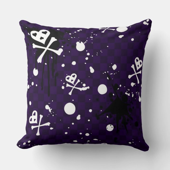 Dark Colour Emo Pattern With Paint Cushion (Front)